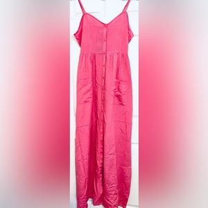 Tall Button up Pocket Linen Maxi Dress